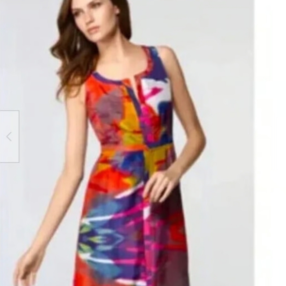 Tory Burch Amalia watercolor silk dress size 6